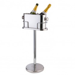 DOUBLE DeLuxe Champagne Bucket, for 2 Bottles - with Stand