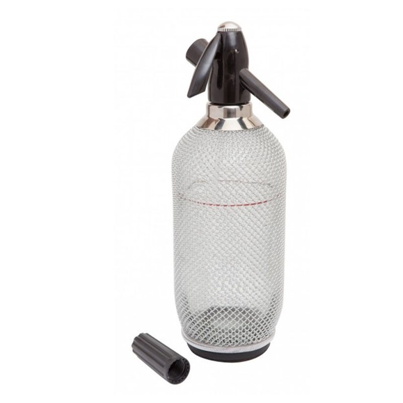 Vintage Soda Siphon con Malla Metálica, 1L