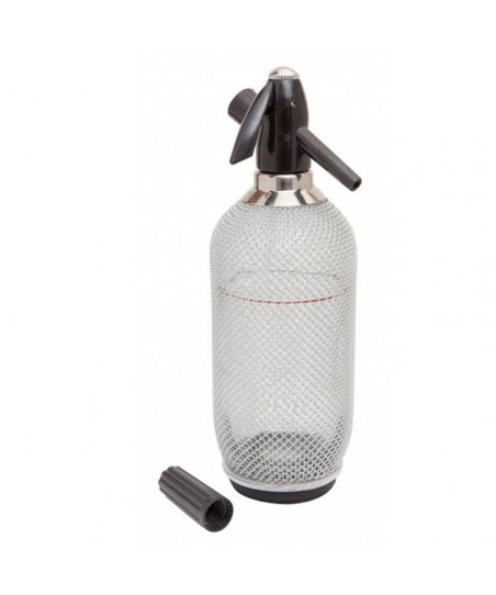 Vintage Soda Siphon con Malla Metálica, 1L