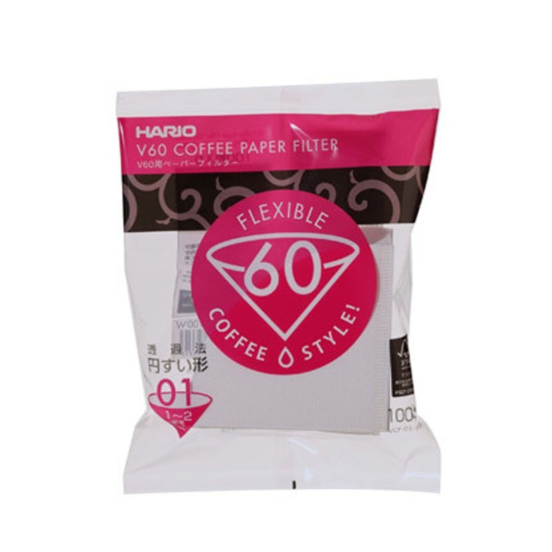 Filtri in Carta V60, Misura 01 [HARIO] VCF-01-100W, 100pezzi