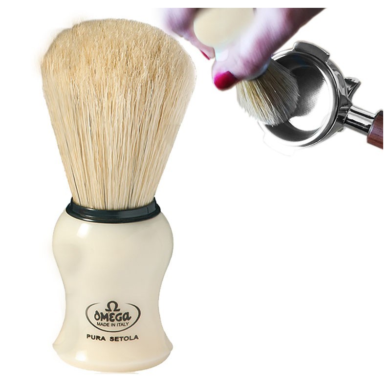 Cepillo de Limpieza (Pelo Natural) para Portafiltro de Café [OMEGA]