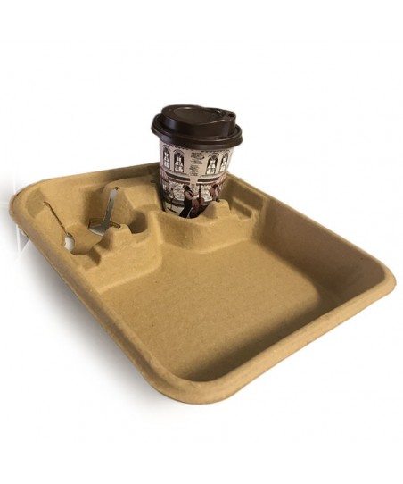 Bandeja Desechable para Fast Food – Soporte para Burger y Bebidas