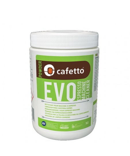 Detergente en POLVO [CAFETTO] EVO (Orgánico) 500g, para Limpieza Cafeteras Espresso