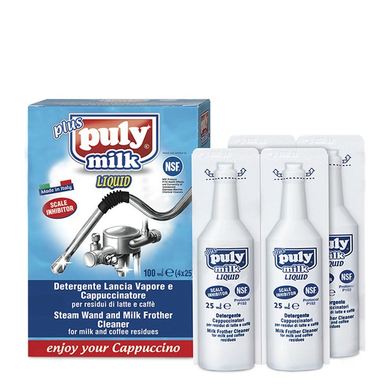 Detergent LICHID [PULY] MILK PLUS 4 *25ml (NSF) pentru Curatat Aparat Espressor
