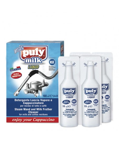 Detergent LICHID [PULY] MILK PLUS 4 *25ml (NSF) pentru Curatat Aparat Espressor