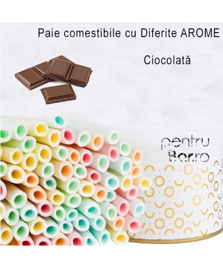 Edible Drinking Straws - CHOCOLATE Flavor