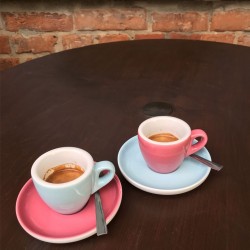 Set  ESPRESSO (Cup & Plate) - BLUE, RED