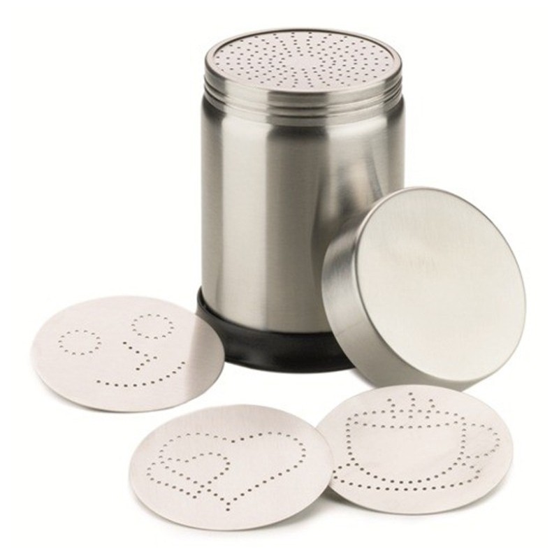 DeLUXE Cocoa / Cinnamon Shaker [MOTTA] with 4 Stencils