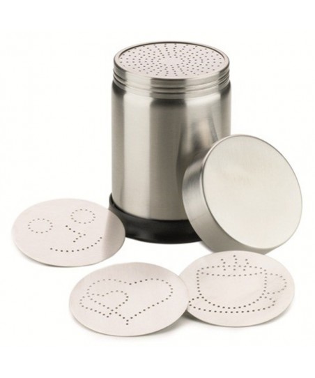 DeLUXE Cocoa / Cinnamon Shaker [MOTTA] with 4 Stencils