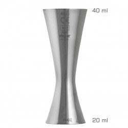 Jigger AERO OMOLOGAT 20/40ml cu MARCAJ de CONFORMITATE [UrbanBAR] - Masura de Volum din Metal
