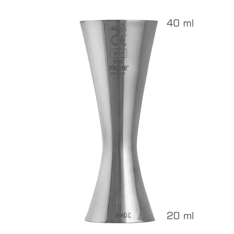 Jigger AERO 20/40ml con Marcado CE [UrbanBAR] Medidor Profesional para Bar