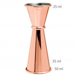 Jigger GINZA 25 /50 ml color RAME [MEZCLAR] Misurino per Cocktail in Stile Giapponese