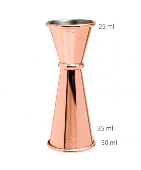 Medidor Cocteleria GINZA 25 /50ml COBRE [MEZCLAR] Jigger 3181