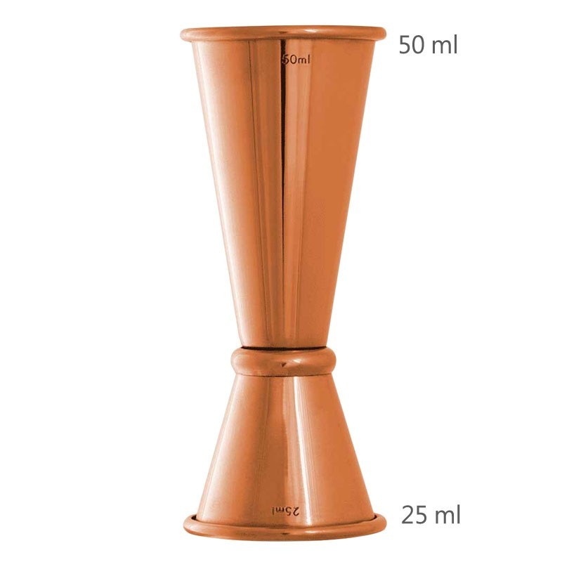 GINZA 25 /50 ml RÉZ színű Jigger [UrbanBAR] Japán Stílusú Koktélmérce