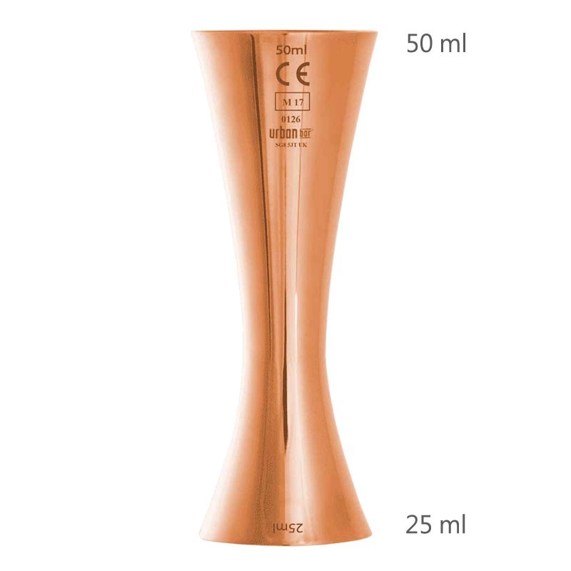 CE Marked AERO Jigger 25/50ml COPPER Plated [UrbanBAR] Professional Bar Measure