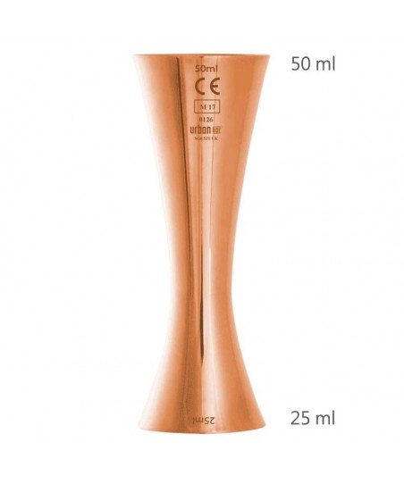 Misura Bar AERO 25 /50ml Placcato in RAME con MARCHIO di CONFORMITÀ [UrbanBAR] Jigger