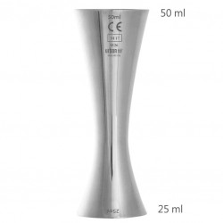 Jigger AERO 25/50ml con Marcado CE [UrbanBAR] Medidor Profesional para Bar