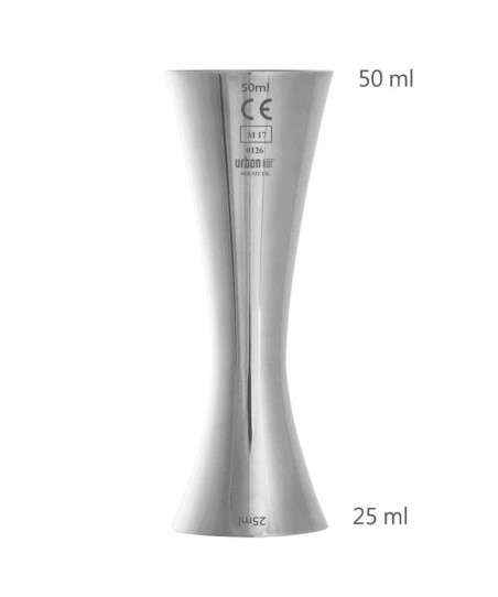 Jigger AERO 25/50ml con Marcado CE [UrbanBAR] Medidor Profesional para Bar