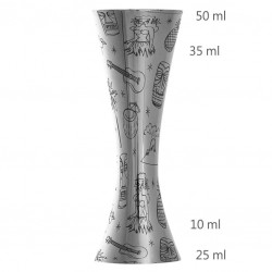 Jigger AERO 25 /50ml TIKI [UrbanBAR] Masura Profesionala pentru Cocktailuri