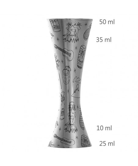 Jigger AERO 25 /50ml TIKI [UrbanBAR] Masura Profesionala pentru Cocktailuri