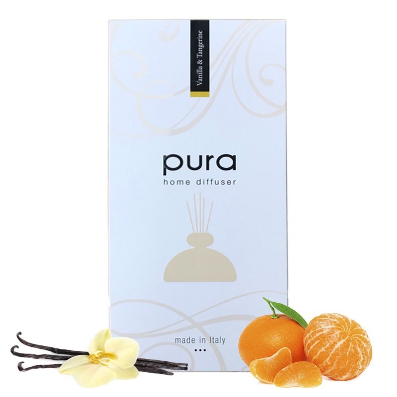 Room Fragrance - PURA PLATINUM, 250ml - Aroma Diffuser with Chopsticks (in Gift Box) VANILLA & TANGERINE