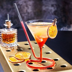The SIPTINI Martini glass (Y) - with Glass Straw, 220ml