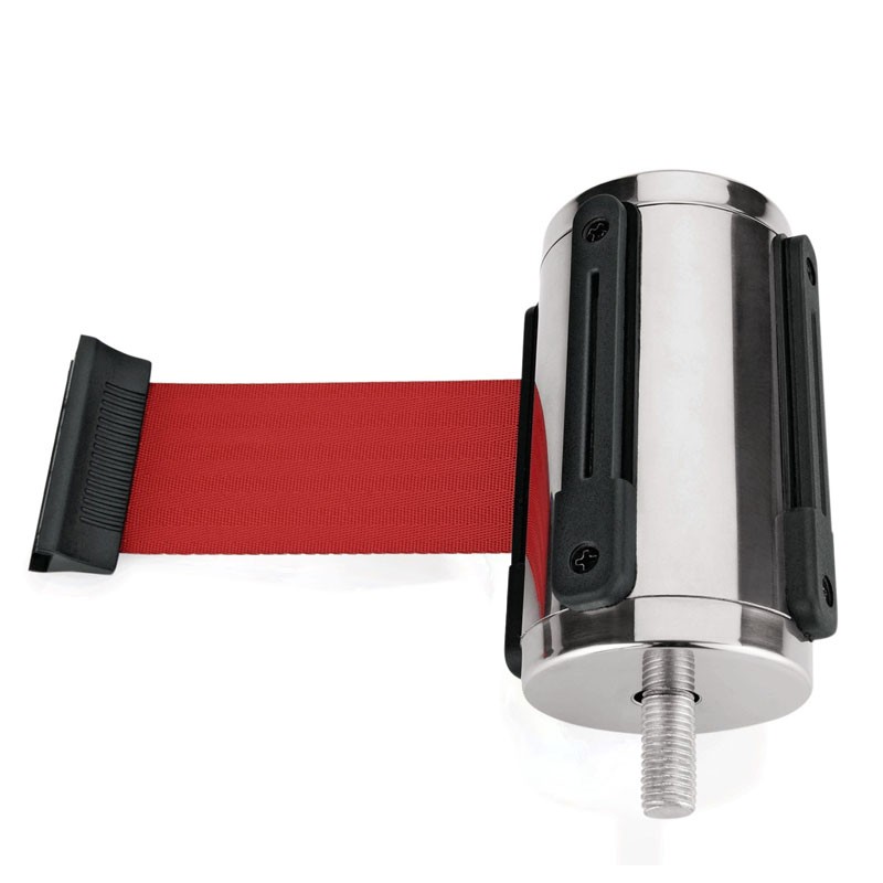 Varf cu Banda Retractabila 2m pentru Stalp Metal HIGHFLEX – Sistem Delimitare Spatiu
