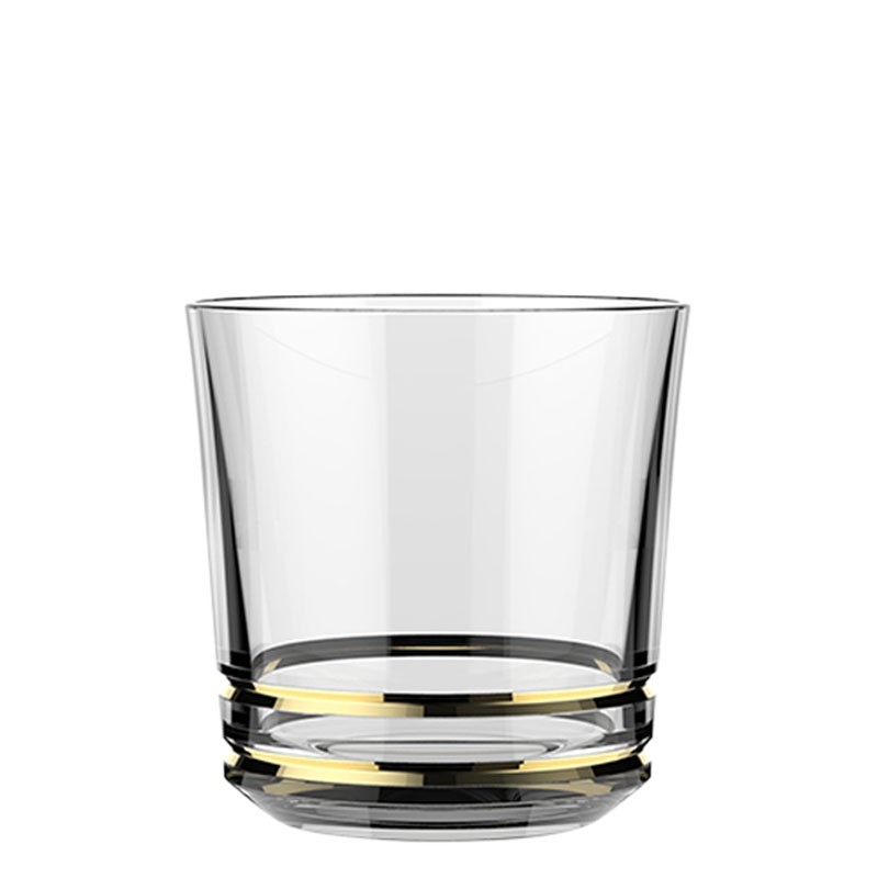 Bicchiere AETHER con ANELLI D'ORO Double Old Fashion [LIBBEY] 350ml