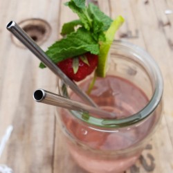 STAINLESS STEEL, Reusable - STRAIGHT Drinking Straws