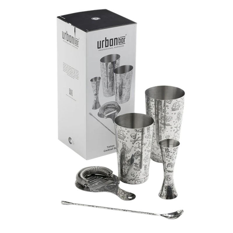 TATTOO 5-Piece Professional Cocktail Set [UrbanBAR] – Premium Gift Box