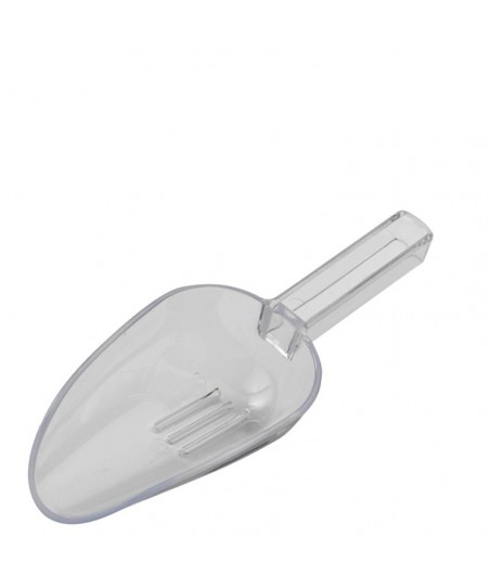 Pala para Hielo con AGUJEROS DE DRENAJE [MEZCLAR] 7oz, Plástico TRANSPARENTE