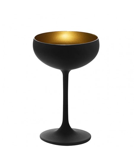 Copa ELEMENTS Negro & Oro (Cristal) Cóctel / Champán [STÖLZLE] 230ml