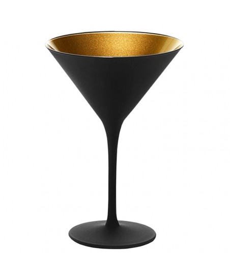 Pahar ELEMENTS Negru & Auriu (Cristal) Martini (Y) [STÖLZLE] 240ml