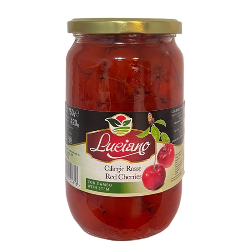 Cerezas para Cóctel [LUCIANO] MARASCHINO, con Tallos
