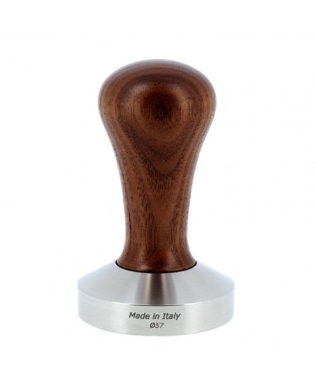 Prensador Café 57 Ø [MOTTA] con Mango de Madera NOGAL ITALIANO - Tamper
