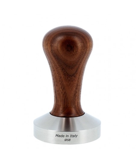 Prensador Café 58 Ø [MOTTA] con Mango de Madera NOGAL ITALIANO - Tamper