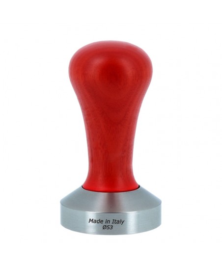 Prensador Café 53 Ø [MOTTA] con Mango de Madera ROJO - Tamper