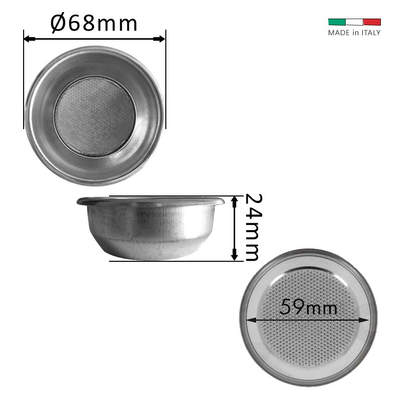 Cesta de Filtro 14g [GAGGIA] para Portafiltro de Café 2 Tazas