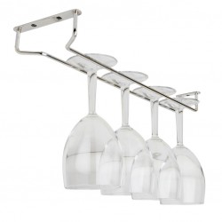 Glass Hanger Rack - CHROME plated 41cm