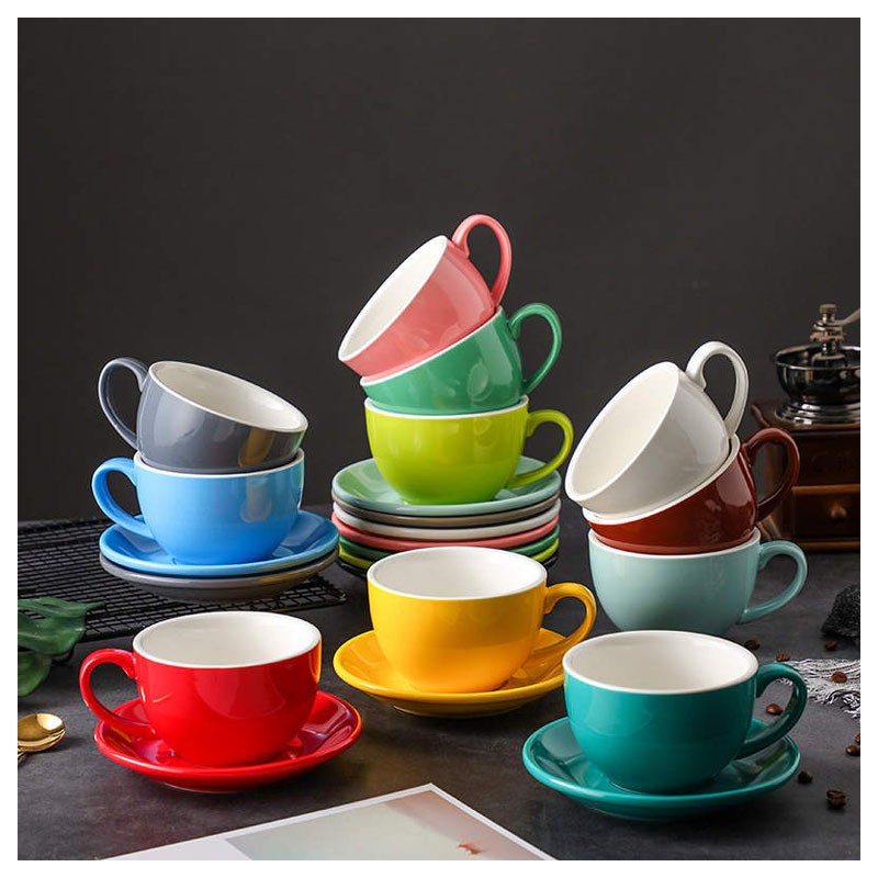 Set CAPUCHINO [BARISTA LINE] Porcelana (Diferentes Colores) 240ml