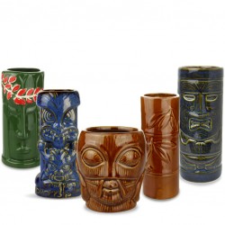 Vaso TIKI - TROPICAL Party Pack (Cerámica) 5uds/ Set