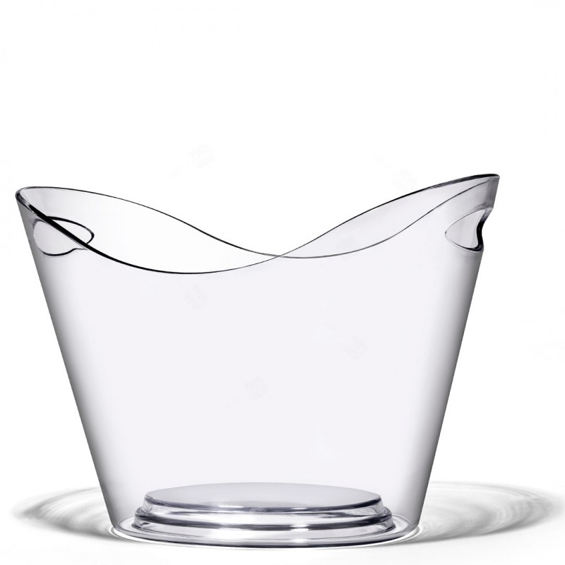 Secchiello VISUAL Champagne Cooler 8L (Plastica) TRASPARENTE, per 2-4 Bottiglie