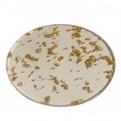 PLASTIC Coaster with GOLD LEAF