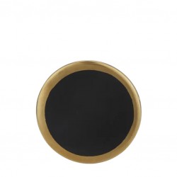 Portavasos NEGRO Redondo con ANILLO DORADO - ROYAL DOUBLE Coaster
