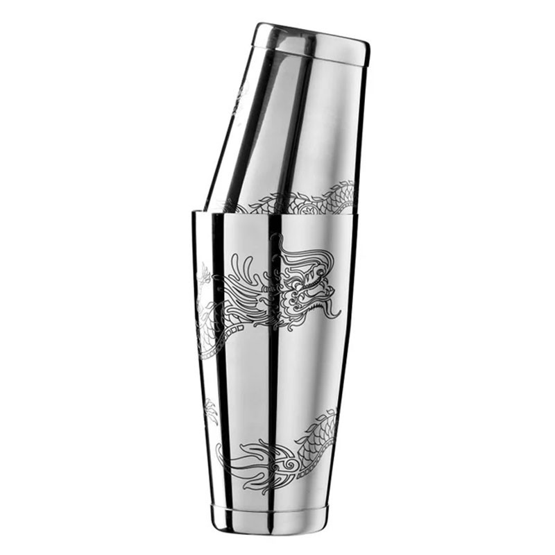Boston Shaker TIN-on-TIN BAILONG DRAGON [UrbanBAR] cu Greutate