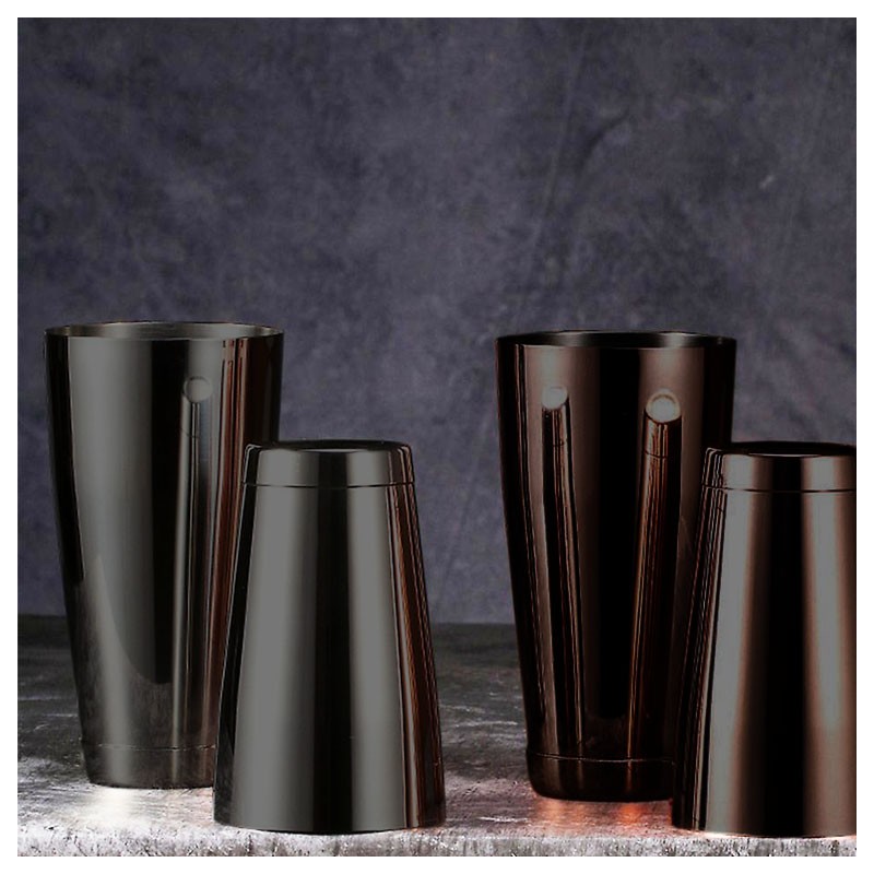 GINZA FEKETE Premium TIN-on-TIN Boston Shaker [UrbanBAR] Súlyozott Fém Keverőpoharakkal