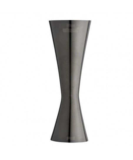 Jigger AERO OMOLOGAT 25/50ml NEGRU Premium cu MARCAJ de CONFORMITATE [UrbanBAR] Masura de Volum din Metal
