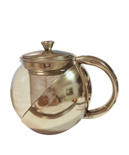 ROZSDAMENTES ACÉL és ÜVEG Teáskanna INFÚZIÓVAL, 500ml