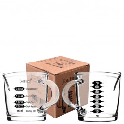 Pahar BARISTA Shot cu CIOC DUBLU [JoeFREX] GRADAT pentru Reglare Dozaj Cafea