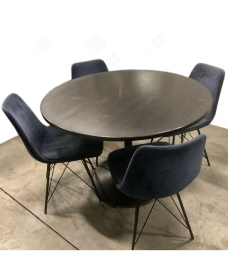 Masa Rotunda de Sufragerie cu 4 Scaune Plusate